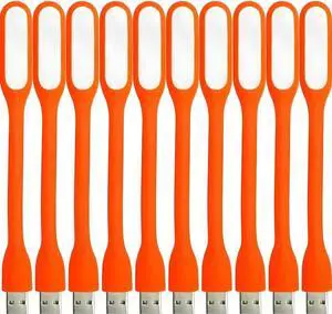 JAENFONG USB LED Light Lamp for Power Bank, Portable Eye Care Mini Night Light with Flexible Arm, USB Gooseneck Reading Lamps Book Light,Compatible for Desktop, Notebook Laptop (10-Red)