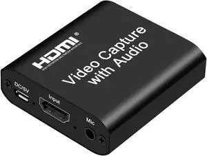 JAENFONG Audio Video Capture Card,KEHIPI USB 2.0 1080P 60FPS HDMI Video Game Capture Card with Loop Out, Record High Definition Game Capture Recording Box Ultra Low Latency Video Grabber