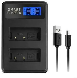 Rapid LP-E17 Dual Channel LCD USB for EOS T6i 750D 800D 200D Camera Stay Powered for Travel