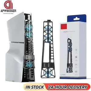 For PS5 Slim Cooling Fan Efficient Cooling System 3 Level Adjustable Speed USB Fan for PS5 Slim Disc and Editions