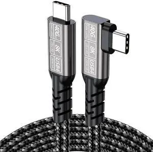 JAENFONG USB4.0 Fast Charging Data Cable 1.64FT,Thunderbolt 4 Cable, USB-C to USB-C Cable, 40Gbps 240w Charging Cord 8K@60Hz Data Transfer Braided Cable For Laptop MacBooks Pro 1.64 ft.