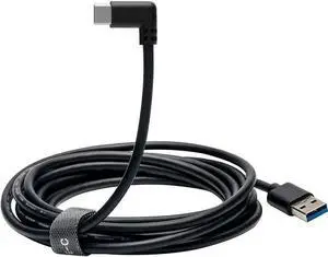 JAENFONG Oculus Quest Link Cable, USB Type C Cable 13ft/4M, 90 Degree Angled High Speed Data Transfer & Fast Charging Compatible for Oculus Quest VR Headset and Gaming PC
