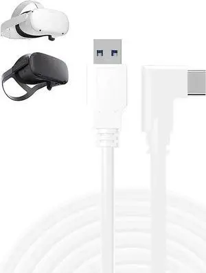 JAENFONG for Oculus Quest 2 VR Headset Link Cable 16ft, USB 3.0 to USB C High Speed Data Transfer & Fast Charging Cable, USB C 3.2 Gen 1 Extension Cable for VR Headset and Gaming PC (16feet, 5M)