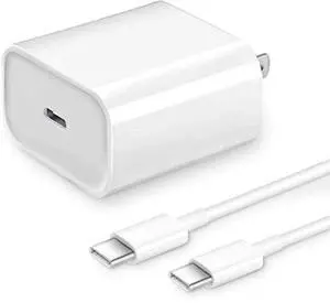JAENFONG 20W Fast-Charging USB C Charger Fit for iPad 11th(A16) Generation 2025 11-inch A3354 A3355 A3356, iPad Charger Fast Charging Block with 6.6Ft USB C to C Cable Cord