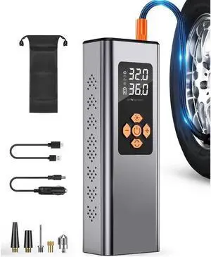 JAENFONG Portable Tire Inflator, KEHIPI 150PSI Small Air Compressor 2X Faster Mini Cordless Air Pump for Car Tires Compact Auto Wheel Bike Mini Tire Pump