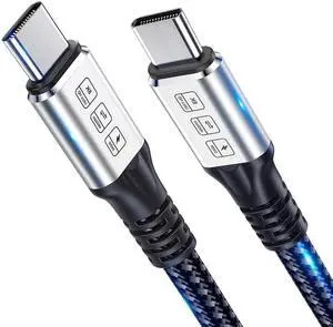 JAENFONG 240W Thunderbolt 4 Cablle 6ft USB C Thunderbolt 4 Cable Monitor Cable Supports 40Gbps Data Transfer and Single 8K/Dual 4K Video Compatible with Thunderbolt 4/3 Monitor, Hub, Docking Stations