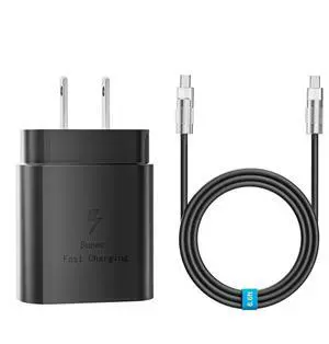 JAENFONG 25W Compatible with Samsung Super Fast Charger USB C Android Phone Charging Adapter with 6.6FT Cable Cord for Samsung Galaxy S24 Ultra/S24/S23/S22 Ultra/S22+/S22 Plus/S21+/Note 20/Note10+