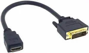 JAENFONG DVI 24+1 Male ale to HDMI Female Adapter Converter Cable For PC Laptop HDTV 10cm