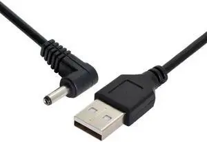 JAENFONG USB 2.0 Male to Right Angled 90 Degree 3.5mm 1.35mm DC power Plug Barrel 5v Cable 100cm JAENFONG USB 2.0 Male to Right Angled 90 Degree 3.5mm 1.35mm DC power Plug Barrel 5v Cable 100cm