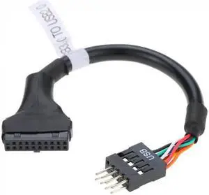 JAENFONG USB 3.0 20pin Motherboard Housing Male to USB 2.0 9Pin Header Device Female Cable