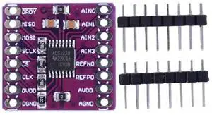 ADS1220 ADC SPI Low-power 24 Bit Analog-to-Converter Sensor Module 2.3-5.5V Ultra Low Noise Analog To Converter ADS1220 ADC SPI Low-power 24 Bit Analog-to-Converter Sensor Module 2.3-5.5V Ultra Low Noise Analog To Converter