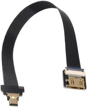 JAENFONG Mini HDMI Female to Micro HDMI Male Extension FPC Flat Cable 1080P for FPV HDTV Multicopter Aerial Photography
