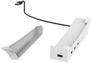 For PS5 Slim Horizontal Holder with Hub Base Stand Holder 4 USB 2.0 Ports for 5 Slim Disc&Edition For PS5 Slim Horizontal Holder with Hub Base Stand Holder 4 USB 2.0 Ports for 5 Slim Disc&Edition