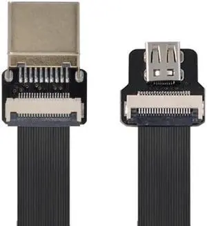 JAENFONG HDMI Male to Micro HDMI Female Extension FPC Flat Cable 1080P for FPV HDTV Multicopter Aerial Photography