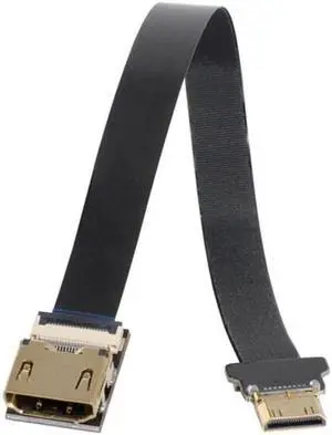 JAENFONG HDMI Female to Mini HDMI Male Extension FPC Flat Cable 1080P for FPV HDTV Multicopter Aerial Photography