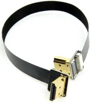 JAENFONG Dual 90 Degree Up Angled HDMI Type A Male to Male HDTV FPC Flat Cable for FPV HDTV Multicopter Aerial Photography