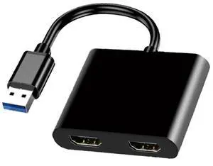 USB C Docking Station 4K HD USB 3.0 Hub Adapter Dock Dual Screen USB Splitter 2 Ports for Laptop PC Computer for Mobile Phone