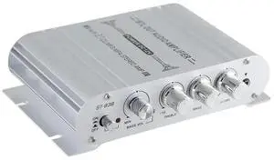 2.1 Channel Mini Power Amplifier with Subwoofer Output Audio Stereo Bass Amp 20Wx2+40W 12V for Home Car Meeting Theater