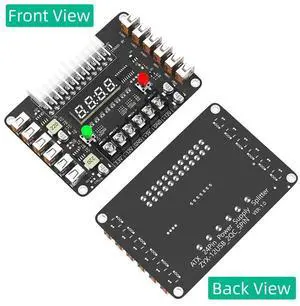 12-Port USB 3A 3.3V 5V 12V -12V Output Power Module and Acrylic Case Kit ATX Power Supply Breakouts Board Module for Computer PC