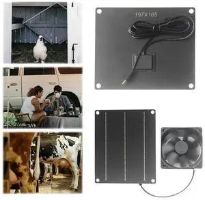 6V 6W Solar Exhaust Fan Waterproof Mini Ventilator Solar Attic Fan Roof Exhaust Fan for Dog Chicken House RV Greenhouse Fan