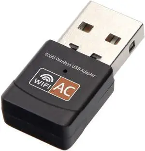 JAENFONG USB WiFi Adapter, AC600Mbps Dual Band 2.4G/5G Mini Wireless Network Adapter for Laptop/Desktop/PC, Support Windows 7/8/10, Windows XP, Vista, Mac, Linux