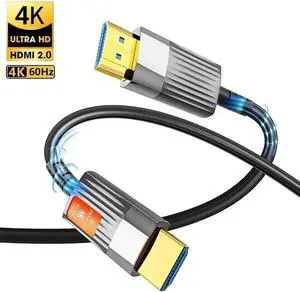 4K Fiber Optic HDMI Cable 16Feet Long Full 4K60Hz (4:4:4 RGB HDR10 HDCP2.2) 1440p 144Hz 18Gbps High Speed Ultra HD Directional Active Cord Compatible with PS5, PS4, HDTV, Monitor, Xbox, Blu-ray 4K Fiber Optic HDMI Cable 16Feet Long Full 4K60Hz (4:4:4 RGB HDR10 HDCP2.2) 1440p 144Hz 18Gbps High Speed Ultra HD Directional Active Cord Compatible with PS5, PS4, HDTV, Monitor, Xbox, Blu-ray