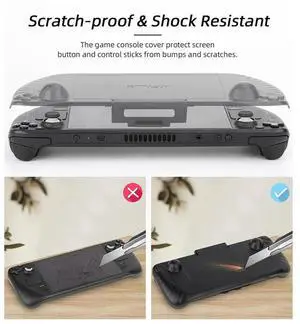 Console Protective Cover with Support Stand Protective Back Case Non-Slip Gamepad Cover Shells Shock-Absorption for Steam Deck
