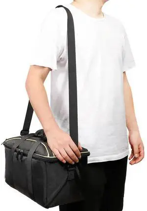 Carrying Case Bag Shockproof Travel Case Anti-Drop Waterproof Adjustable Shoulder Strap for JBL Authentics 300 Speaker/Cable