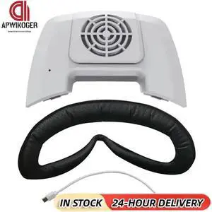 Cooling Fan Face Cover Cooling Fan with Facial Interface Face Cover Air Circulation Breathable for Quest 3S VR Accessories