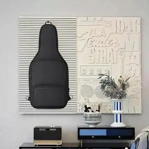 Shoulder Bag Backpack Shockproof Guitar Bag Anti-Scratch Guitar Case with Accessory Pockets for PDP RiffGuitar Controller