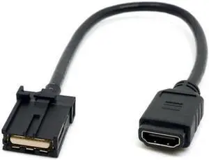 JAENFONG Cable High Speed HDMI 1.4 Type E Male to Type A Female Video Audio Cable 0.3m Automotive Connection System Grade Connector