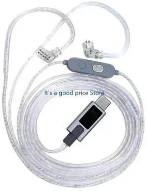 Type C Sound Cable with Integrated DACs Chip and Two Microphones for Clear Earphone Wire Replacement Headsets Wire Type C Sound Cable with Integrated DACs Chip and Two Microphones for Clear Earphone Wire Replacement Headsets Wire