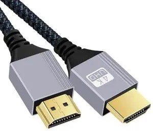 JAENFONG 2.0M HDMI 2.0 Male to HDMI Type-A Male 4K 60hz Cable with Sleeve Straight Connector for HDTV Computer Laptop Monitor