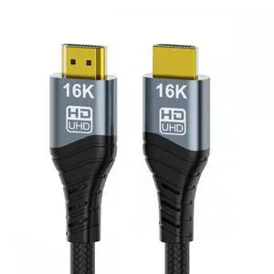 JAENFONG 16K 8K UHD HDMI Type-A Male to HDMI 2.2 Male HDTV Cable for HDTV Desktop Laptop Monitor (200cm)