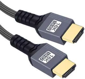 JAENFONG 16K 8K UHD HDMI 2.2 Version Type-A Male to HDMI Male HDTV Cable for HDTV Desktop Laptop Monitor (200cm)