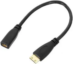 JAENFONG Type D Micro HDMI v1.4 Socket Female to Type C Mini HDMI Male Convertor Adapter Cable 20cm