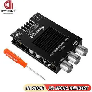 YS-XPSM 150Wx2 TDA7498E Audio Power Amplifier Board Module Stereo Treble Bass Adjustment Bluetooth-compatible 5.0 Heat Sink