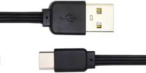 JAENFONG 13cm USB 2.0 Type-A Male to USB-C Type-C Male Male Data Flat Slim FPC Cable for FPVDiskPhone