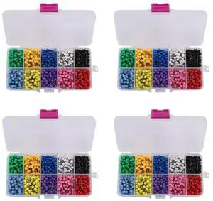 4000 Pcs Map Tacks Push Pins Plastic Head With Steel Point Cork,Board Safety Colored Thumbtack Office School Supply