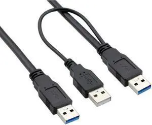 JAENFONG speed USB 3.0 power Y cable two A Male to USB Male for external Hard Disk JAENFONG speed USB 3.0 power Y cable two A Male to USB Male for external Hard Disk