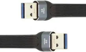 JAENFONG 10Gbps USB 3.1 Type A Male to USB3.0 Type A Male Extension Flat Slim FPC Data Cable 13cm for LaptopDesktop