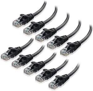 JAENFONG CAT6 Ethernet Cable LAN Network RJ45 Internet Patch Cord 10Pack Black 30ft Bare Copper 30 ft. JAENFONG CAT6 Ethernet Cable LAN Network RJ45 Internet Patch Cord 10Pack Black 30ft Bare Copper 30 ft.