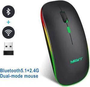 JAENFONG Rechargeable Silent Wireless Mouse Ergonomic Gaming Mouse Bluetooth + 2.4g Dual Mode Wireless Mouse Computer Mouse Gamer Mice With Backlight For PC Laptop JAENFONG Rechargeable Silent Wireless Mouse Ergonomic Gaming Mouse Bluetooth + 2.4g Dual Mode Wireless Mouse Computer Mouse Gamer Mice With Backlight For PC Laptop