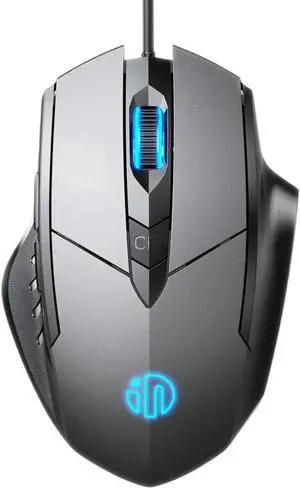 JAENFONG USB Wired Mouse, Ergonomic Design, up to 3200 DPI Adjustable and 6 Buttons, Optimised USB Wired Optical Mouse, Gaming Mouse for PC Laptop Computer for Working and Gaming (Black Gray