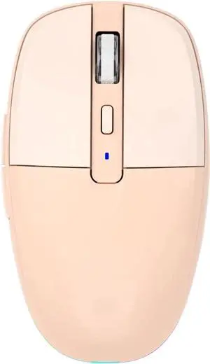 Multi-Device Wireless Mouse for Office, USB 2.4G/Type-C 2.4G/BT5.1 Dual Mode, Silent Click, 3200 DPI, Ergonomic Design with RGB Light, Bluetooth Wireless Mouse with Type-C Fast Charging