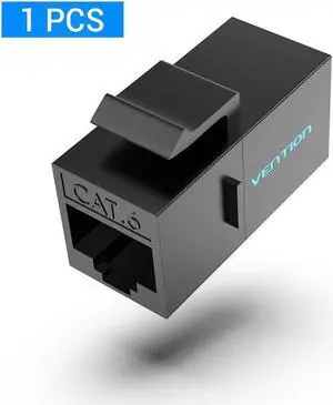 JAENFONG RJ45 Connector Cat6 Ethernet Adapter Female to Female R J45 8P8C Network Extender Extension Cable for Ethernet Cable Black