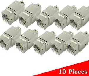 JAENFONG Cat7 Ethernet Connector RJ45 Modular Ethernet Cable Head Plug Gold-plated Cat 7 6 Shield Network Connector for Lan Cable 10PCS