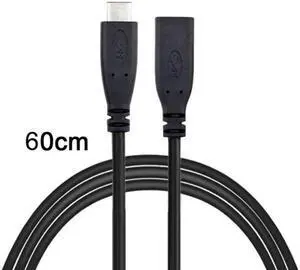 JAENFONG USB-C USB 3.1 Type C Male to Female Extension Data Cable for Macbook Tablet Mobile Phone 60cm JAENFONG USB-C USB 3.1 Type C Male to Female Extension Data Cable for Macbook Tablet Mobile Phone 60cm