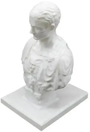 Julius Caesar Statue Pen Holder Creative Desktop Pen Holder Decorative Pen and Pencil Holder Resin Pen Rack for Office Desktop