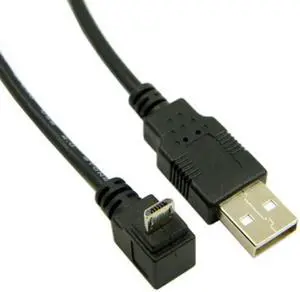 JAENFONG 100cm Down Angled 90 Degree Micro USB Male to USB Data Charge Cable for Cell PhoneTablet